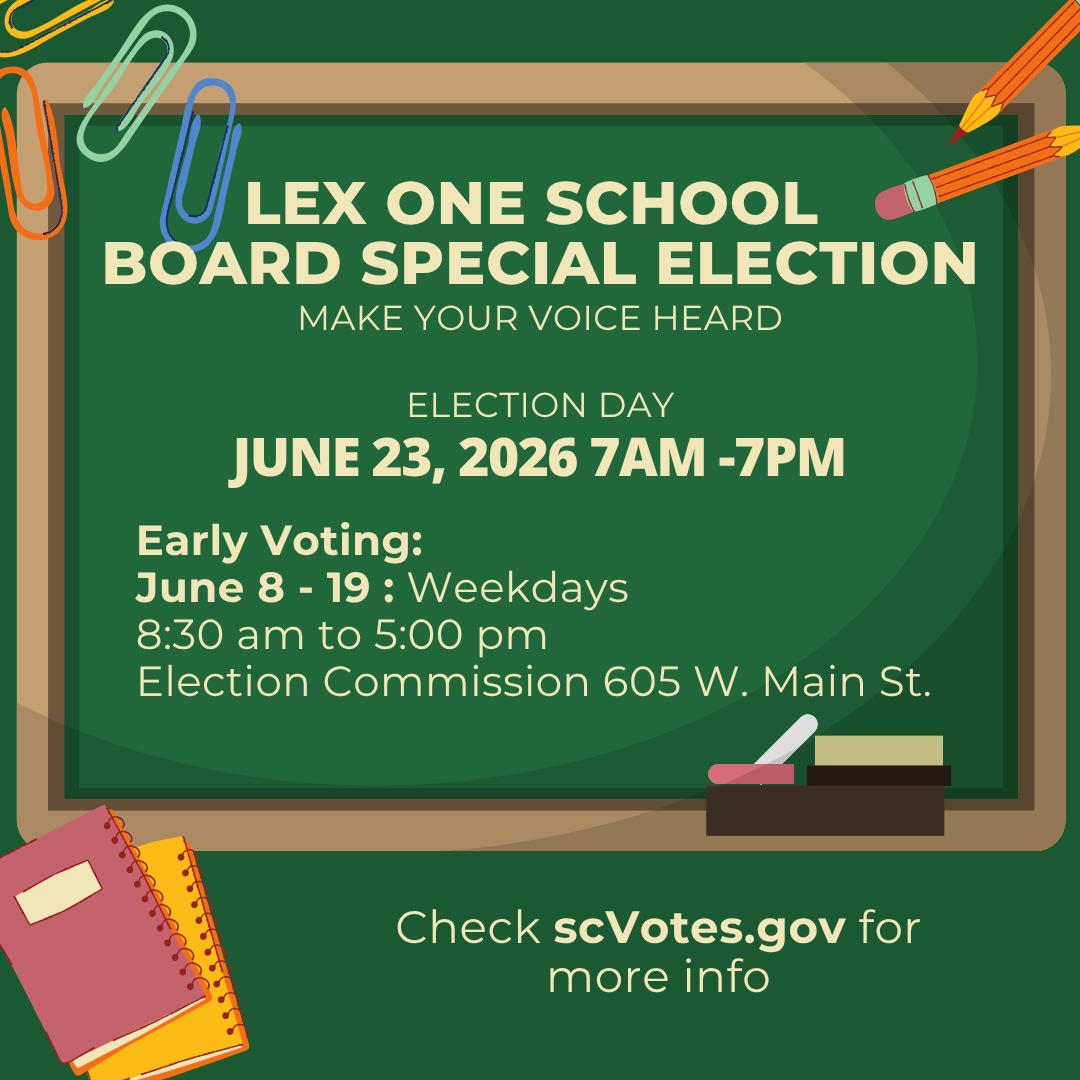 Early Voting: Lexington One School Board Special Election