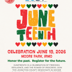 Come Say Hi at Juneteenth Irmo