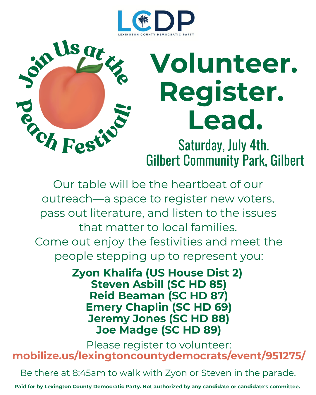 Let's Table at the Peach Festival!